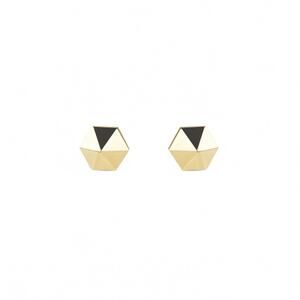 NEW MISSION ATELIER women's water 14 karat yellow gold stud earrings in gold